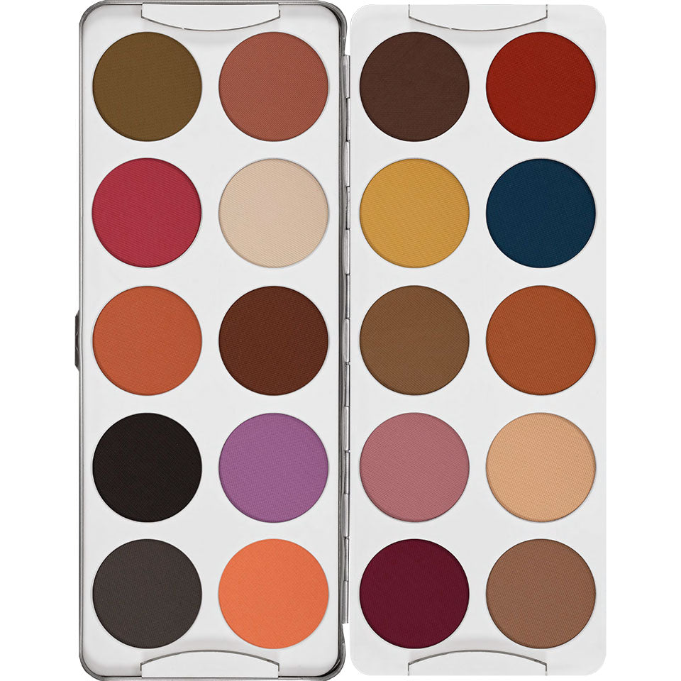 Eye Shadow Matt Kryolan 20 g, sombra de ojos mate prensada con pigmentos micronizados y alta durabilidad profesional.