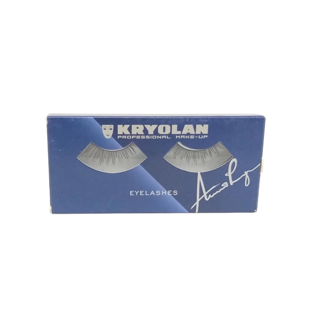 Pestañas postizas Kryolan naturales en forma de V, hechas a mano con pelo humano y acabado elegante.